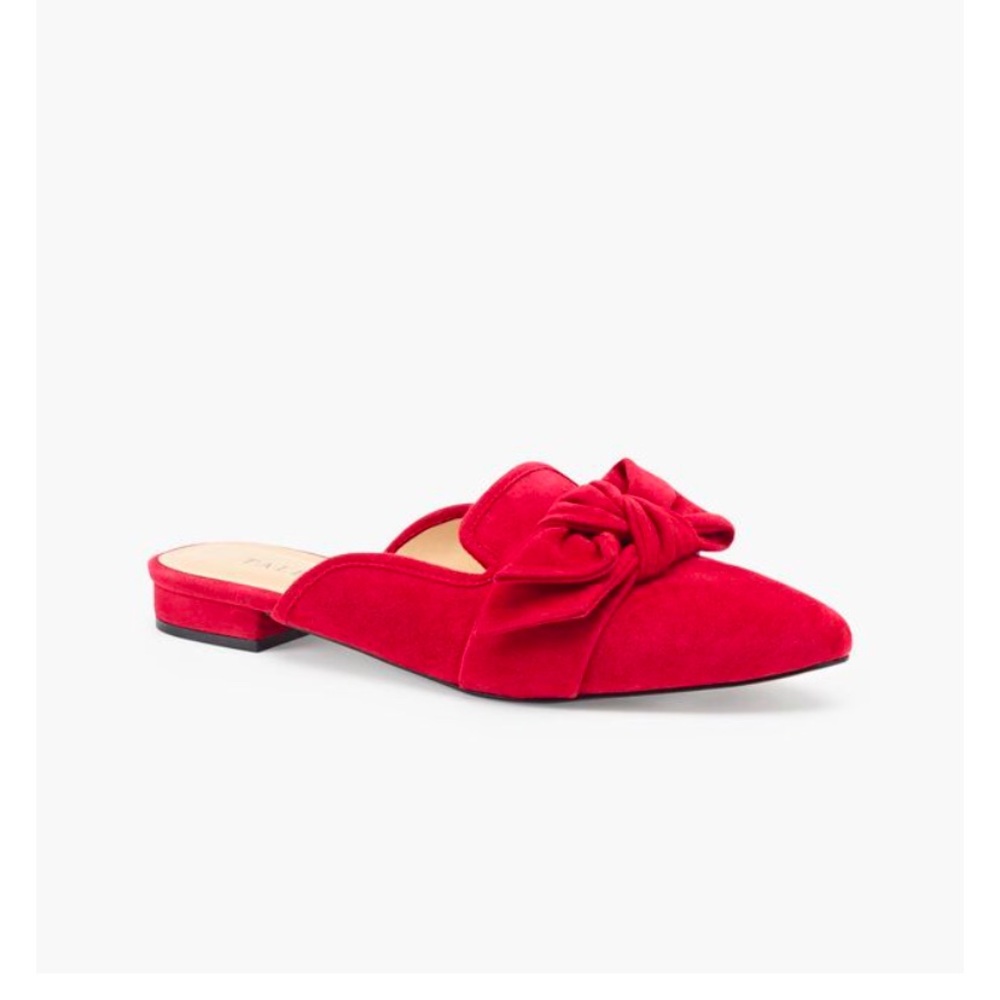 Talbots Edison Bow Red Mules